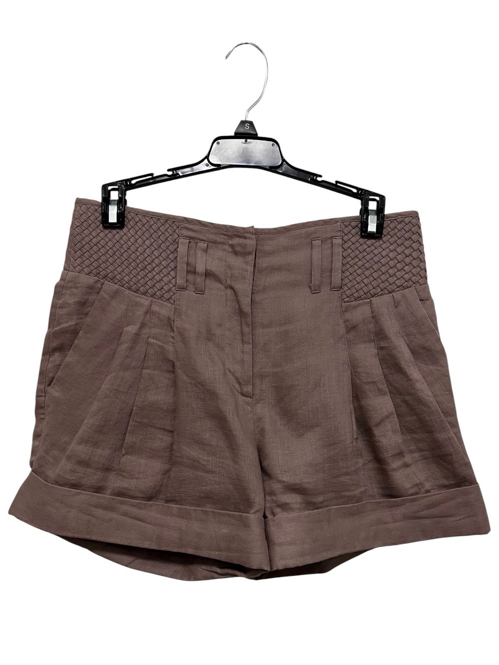 REISS 100% Linen High Waisted Shorts Size 4